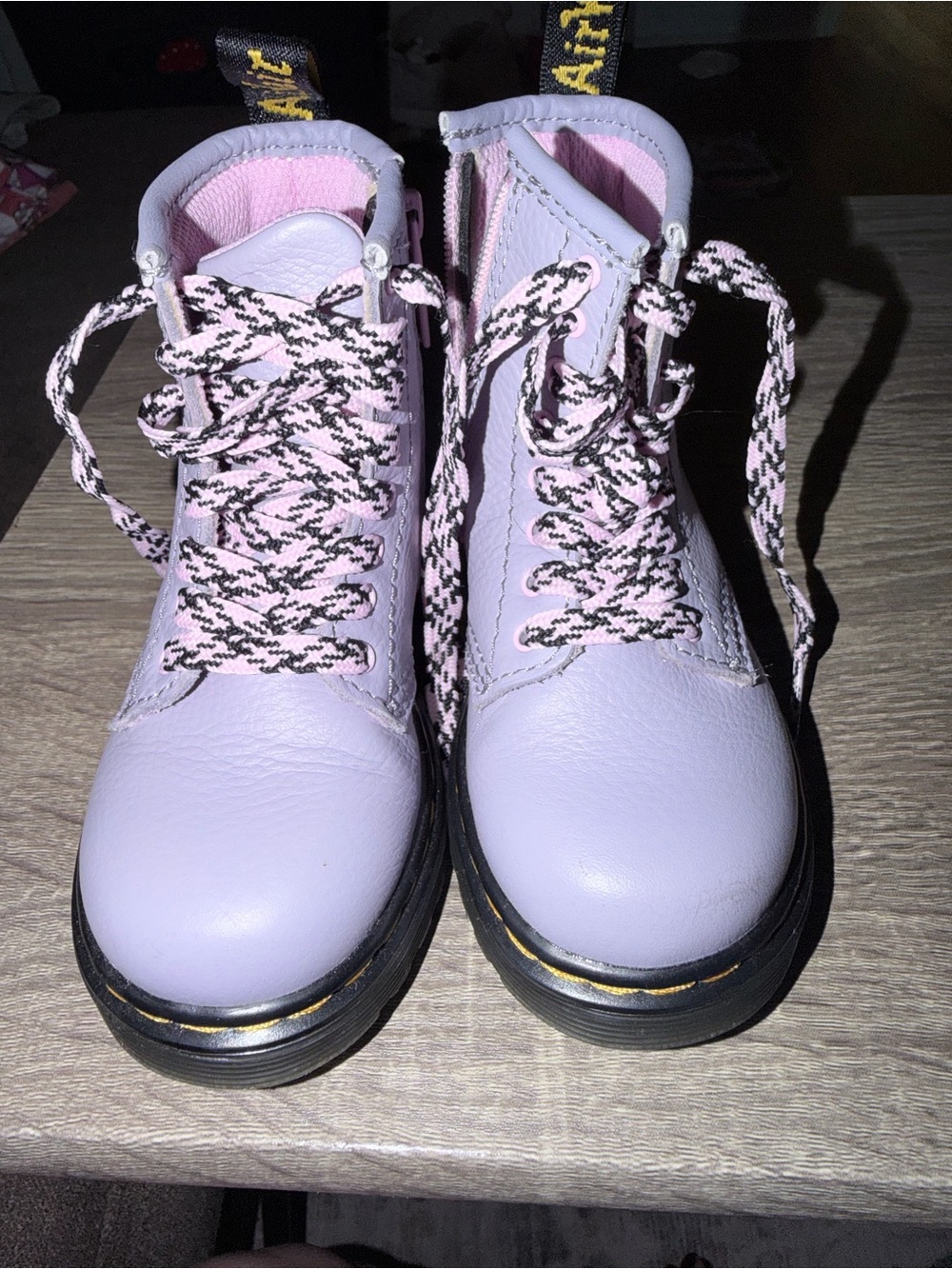 Dr. Martens Kids Lavender Lace-Up Combat Boots